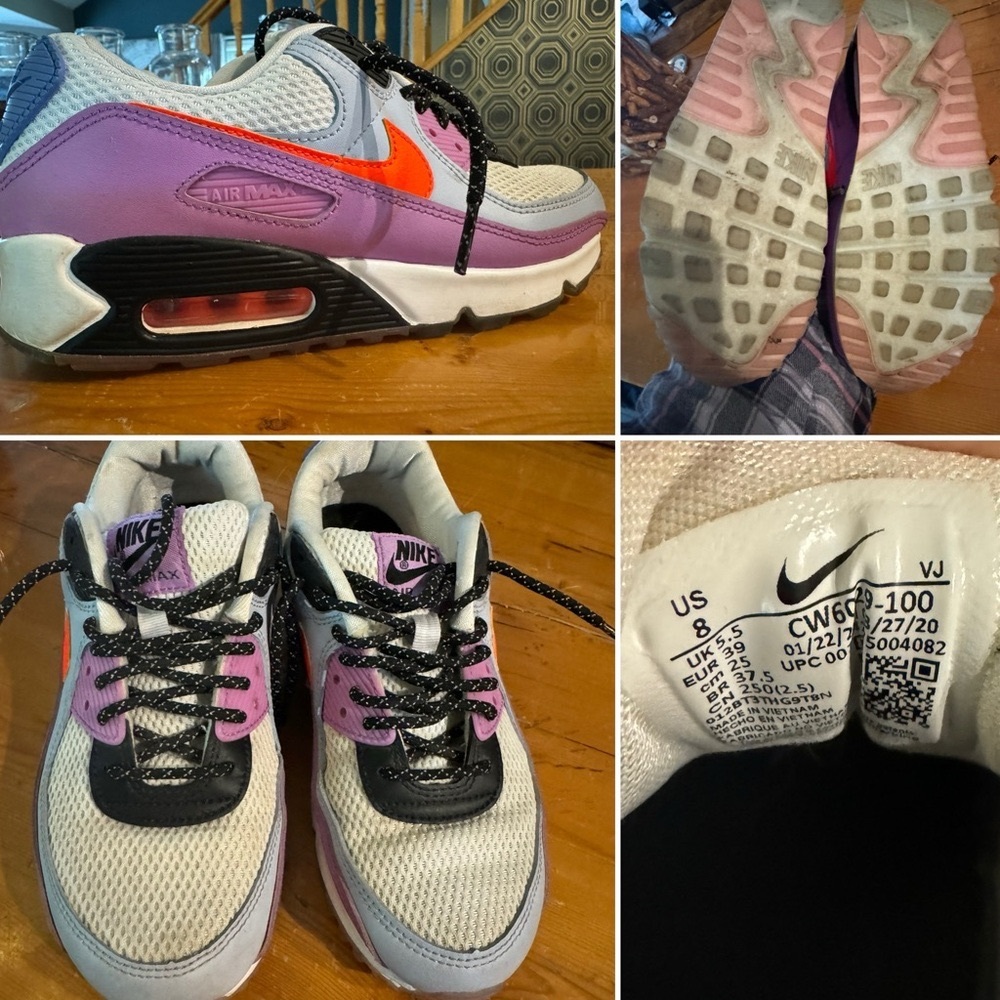 Nike Air Max 90 Carnival Women’s White Crimson Purple CW6029-100